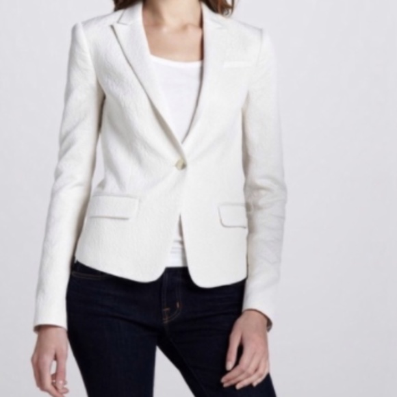 Elizabeth and James white Abigail brocade blazer - Picture 1 of 5